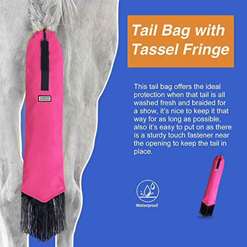 Harrison Howard Horse Tail Bag with Fringe Fuchsia Pink