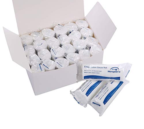 Hospora Medical Elastic Cotton Conforming Gauze Roll, 4 Inches, Individual Pack, First Aid Rolled Gauze , 24 Pack - Best Services Horseback riding lessons and horse supplies near San Diego, CA