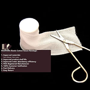 Hospora Medical Elastic Cotton Conforming Gauze Roll, 4 Inches, Individual Pack, First Aid Rolled Gauze , 24 Pack - Best Services Horseback riding lessons and horse supplies near San Diego, CA