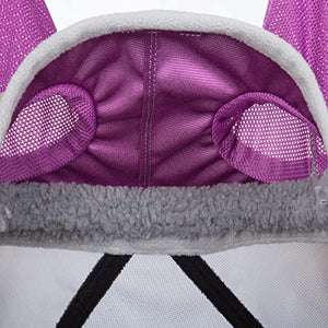 Harrison Howard CareMaster Pro Luminous Horse Fly Mask Standard with Ears UV Protection for Horse Amethyst Full Size - Best Services Horseback riding lessons and horse supplies near San Diego, CA