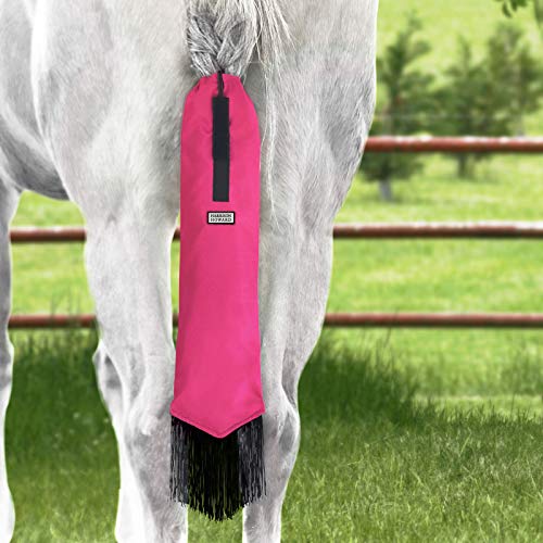 Harrison Howard Horse Tail Bag with Fringe-Fuchsia Pink - Best Services Horseback riding lessons and horse supplies near San Diego, CA