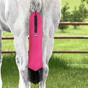 Harrison Howard Horse Tail Bag with Fringe-Fuchsia Pink - Best Services Horseback riding lessons and horse supplies near San Diego, CA