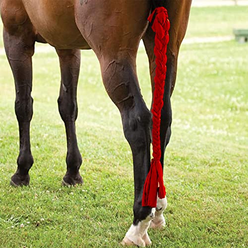Horse Ponytail, 3 Tube Horse Tail Bag Solids for Horses (Red) - Best Services Horseback riding lessons and horse supplies near San Diego, CA