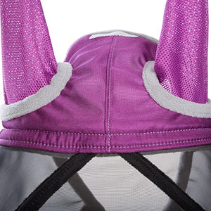 Harrison Howard CareMaster Pro Luminous Horse Fly Mask Standard with Ears UV Protection for Horse Amethyst Full Size - Best Services Horseback riding lessons and horse supplies near San Diego, CA